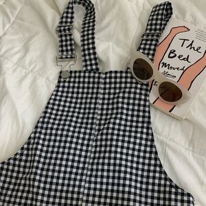 gingham pinafore